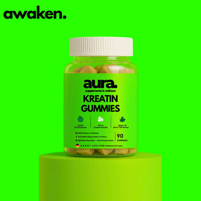 aura™ Kreatin Gummies – Mehr Power, Fokus & Leistung ohne Pulver oder Shakes | 90. Stk
