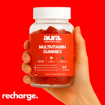 aura™ Multivitamin Gummies – Energie, Immunstärke & Schönheit in 2 Gummies | 60Stk.