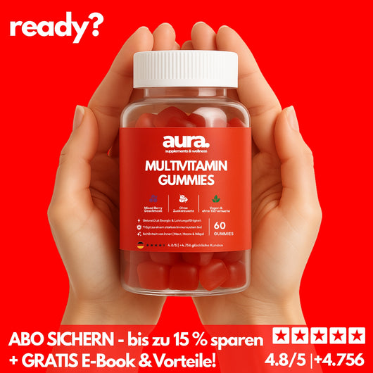 aura™ Multivitamin Gummies – Energie, Immunstärke & Schönheit in 2 Gummies | 60Stk.