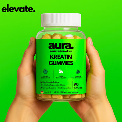 aura™ Kreatin Gummies – Mehr Power, Fokus & Leistung ohne Pulver oder Shakes | 90. Stk
