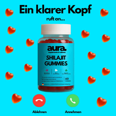 Aura™ Shilajit Gummies – Natürliche Energie, Fokus & Vitalität in 2 leckeren Gummies | 60Stk.