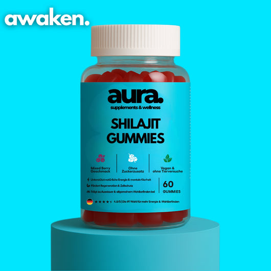Aura™ Shilajit Gummies – Natürliche Energie, Fokus & Vitalität in 2 leckeren Gummies | 60Stk.