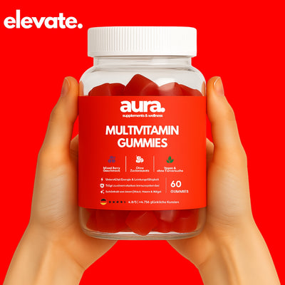 aura™ Multivitamin Gummies – Energie, Immunstärke & Schönheit in 2 Gummies | 60Stk.