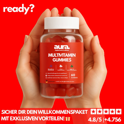 Aura™ Multivitamin Gummies – Energie, Immunstärke & Schönheit in 2 Gummies | 60Stk.